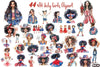 4th July Girls Clipart Bundle