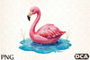 Summer Flamingo Clipart Bundle