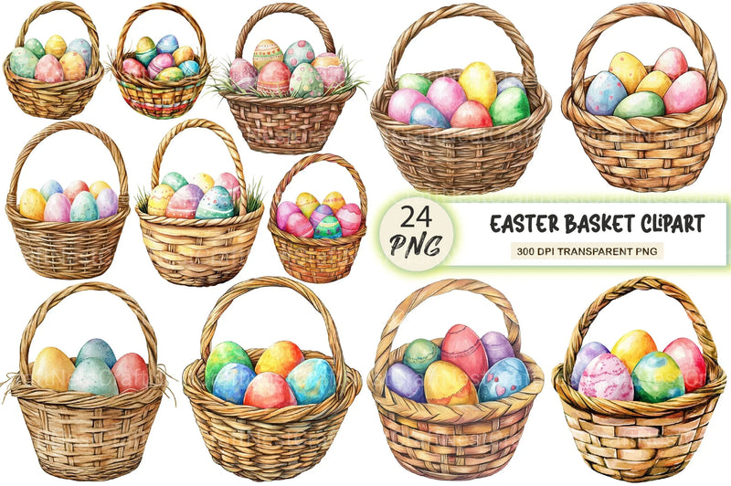 Easter Basket Clipart Bundle - CraftNest - Digital Crafting and Art