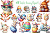 Funny Easter Bunny Clipart Bundle