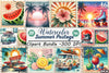 Retro Summer Postage Clipart Bundle