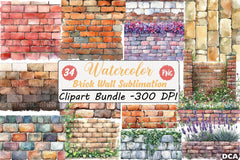 Brick Wall Clipart Bundle - CraftNest - Digital Crafting and Art
