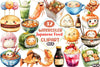 Happy Japanese Food Clipart Bundle