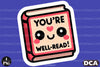 Funny Well-Read Sticker Clipart Bundle