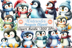 Cute Penguin Clipart Bundle - CraftNest - Digital Crafting and Art