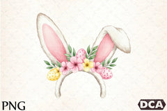Bunny Ears with Flowers Clipart Bundle - CraftNest - Digital Crafting and Art