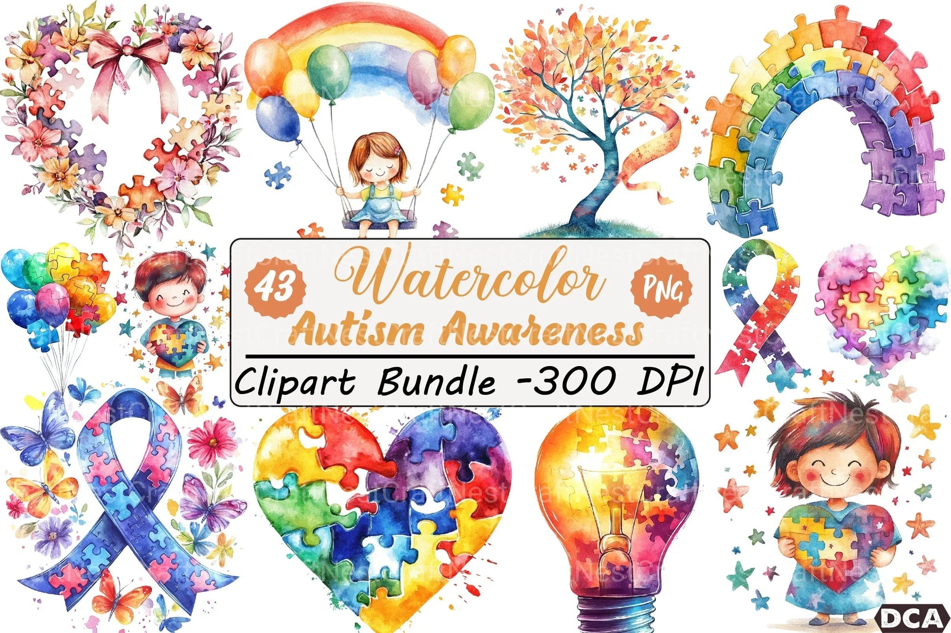 Autism Awareness Clipart Bundle 2 - CraftNest - Digital Crafting and Art