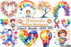 Autism Awareness Clipart Bundle 2 - CraftNest - Digital Crafting and Art