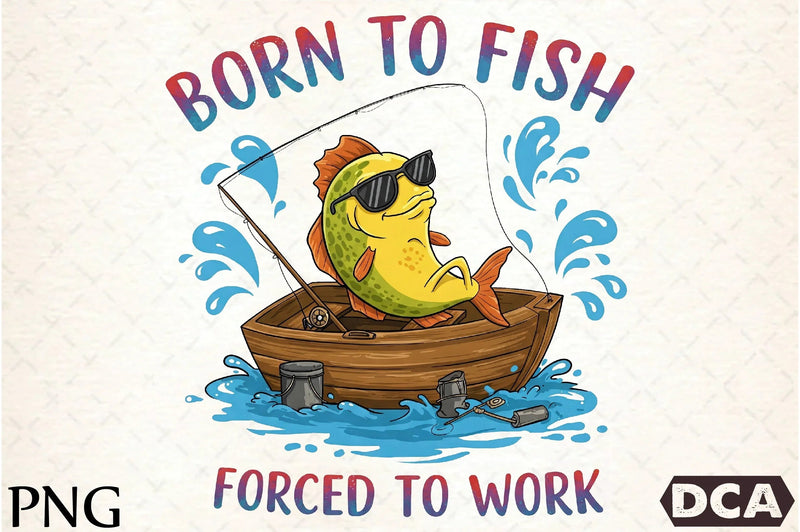 Born to Fish, Forced to Work Clipart Bundle - CraftNest - Digital Crafting and Art