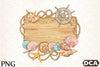 Wooden Board Seashells Clipart Bundle