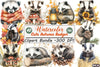 Cute Autumn Badger Clipart Bundle