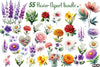 Birth Month Flower Clipart Bundle