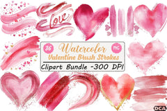 Pink Brush Strokes Clipart Bundle - CraftNest - Digital Crafting and Art