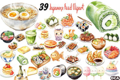 Japanese Food Clipart Bundle - CraftNest - Digital Crafting and Art