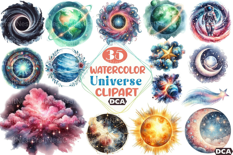 Universe Clipart Bundle - CraftNest - Digital Crafting and Art