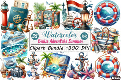 Cruise Adventure Summer Clipart Bundle - CraftNest - Digital Crafting and Art