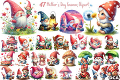 Mother's Day Gnomes Clipart Bundle 1 - CraftNest - Digital Crafting and Art