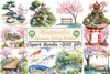 Japanese Spring Garden Clipart Bundle