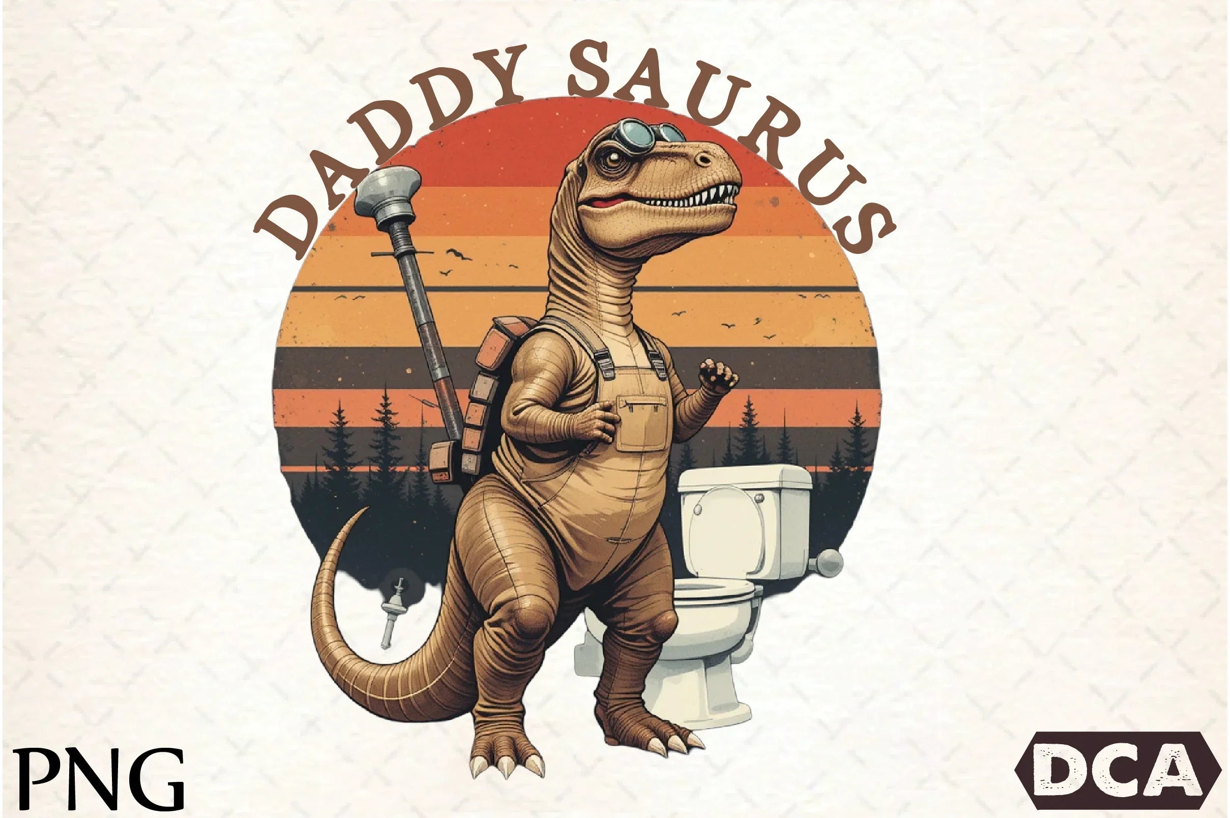 Retro Dinosaur Plunger Clipart Bundle - CraftNest - Digital Crafting and Art