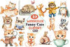 Funny Cats Clipart Bundle