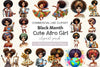 Black History Month Afro Girl Clipart Bundle 3