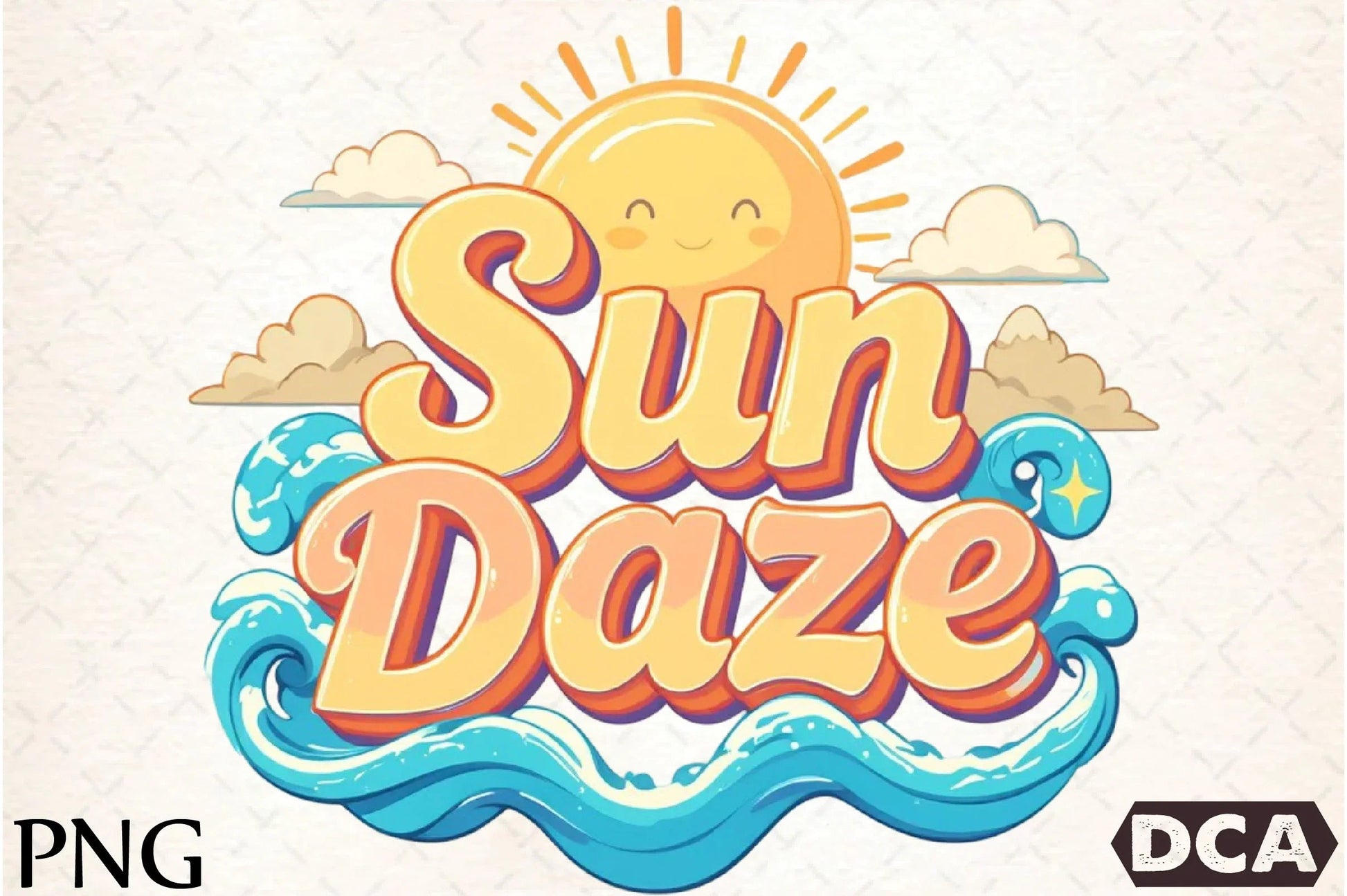 Sun Daze Retro Summer Clipart Bundle - CraftNest - Digital Crafting and Art