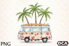 Vintage Van with Surfboards Clipart Bundle 2 - CraftNest - Digital Crafting and Art