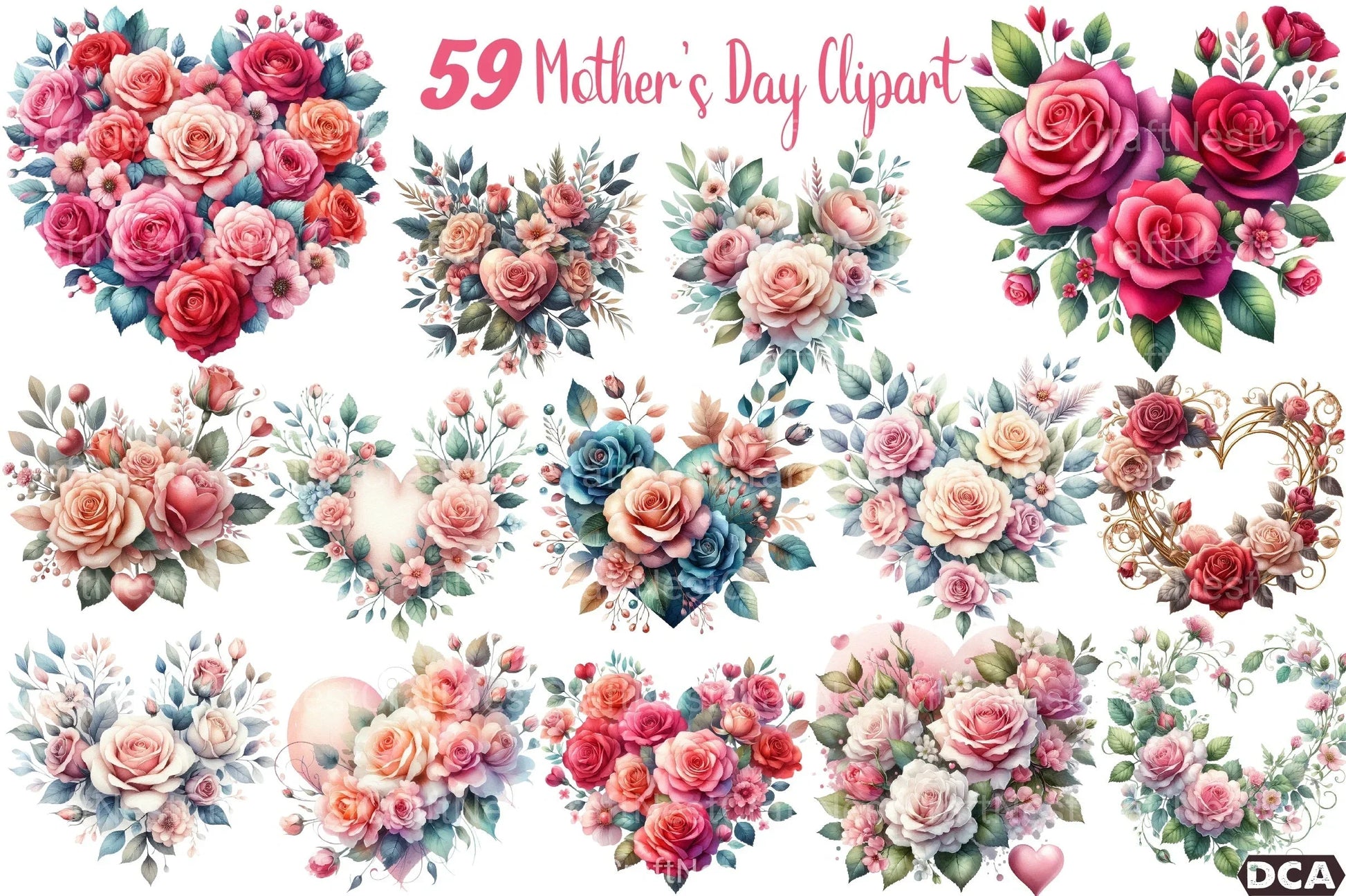 Happy Mother's Day Clipart Bundle 2 - CraftNest - Digital Crafting and Art