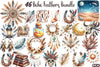 Boho Feathers Desert Clipart Bundle