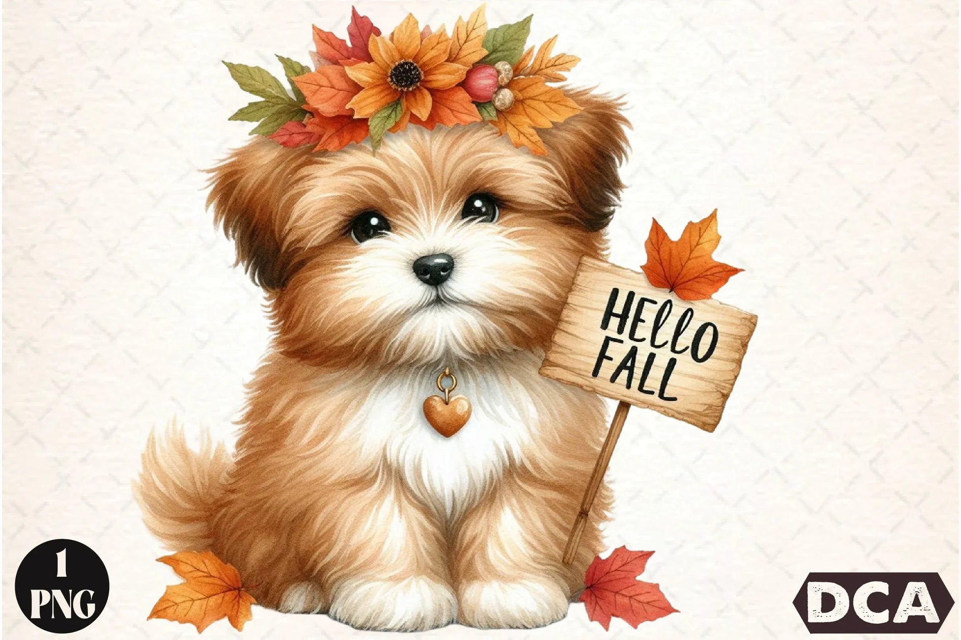 Hello Fall Dog Clipart Bundle - CraftNest - Digital Crafting and Art