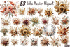 Fall Boho Bouquet Flower Clipart Bundle
