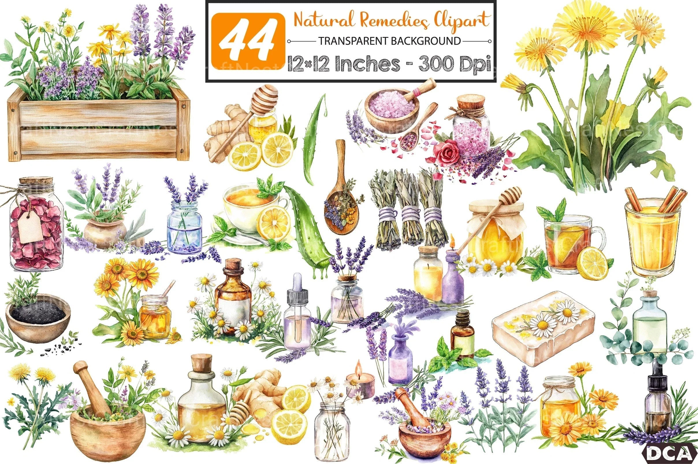 Natural Remedies Clipart Bundle 6 - CraftNest - Digital Crafting and Art