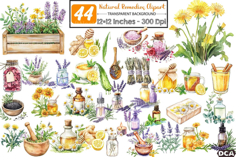 Natural Remedies Clipart Bundle 6 - CraftNest - Digital Crafting and Art