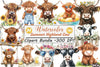 Summer Highland Cow Clipart Bundle