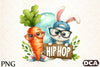Funny Easter Bunny Hip Hop Clipart Bundle