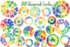 Rainbow Shamrock Circles Clipart Bundle