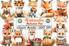 Autumn Fox Clipart Bundle