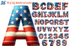 4th July Alphabet & Number Font Clipart Bundle