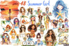 Summer Girl Clipart Bundle