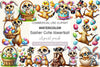 Funny Easter Meerkat Clipart Bundle