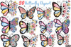 Floral Butterfly Clipart Bundle