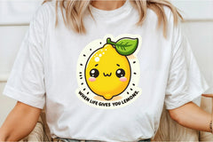 Funny 'When Life Gives You Lemons' Sticker Clipart Bundle - CraftNest - Digital Crafting and Art