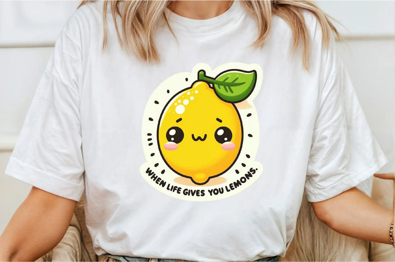 Funny 'When Life Gives You Lemons' Sticker Clipart Bundle - CraftNest - Digital Crafting and Art