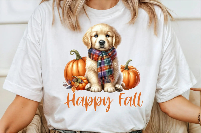 Happy Fall Dog Clipart Bundle - CraftNest - Digital Crafting and Art