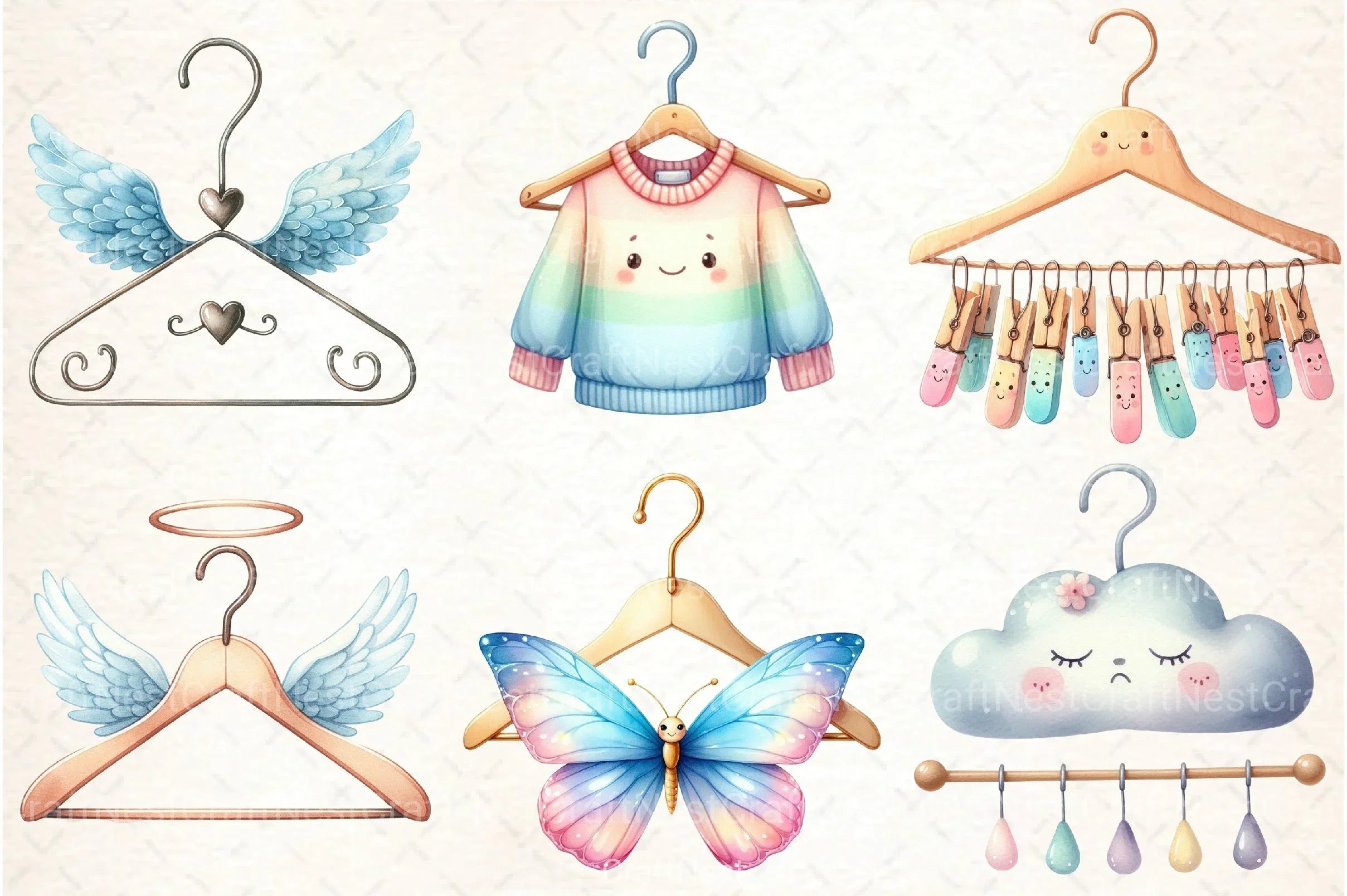 Hanger Clipart Bundle - CraftNest - Digital Crafting and Art