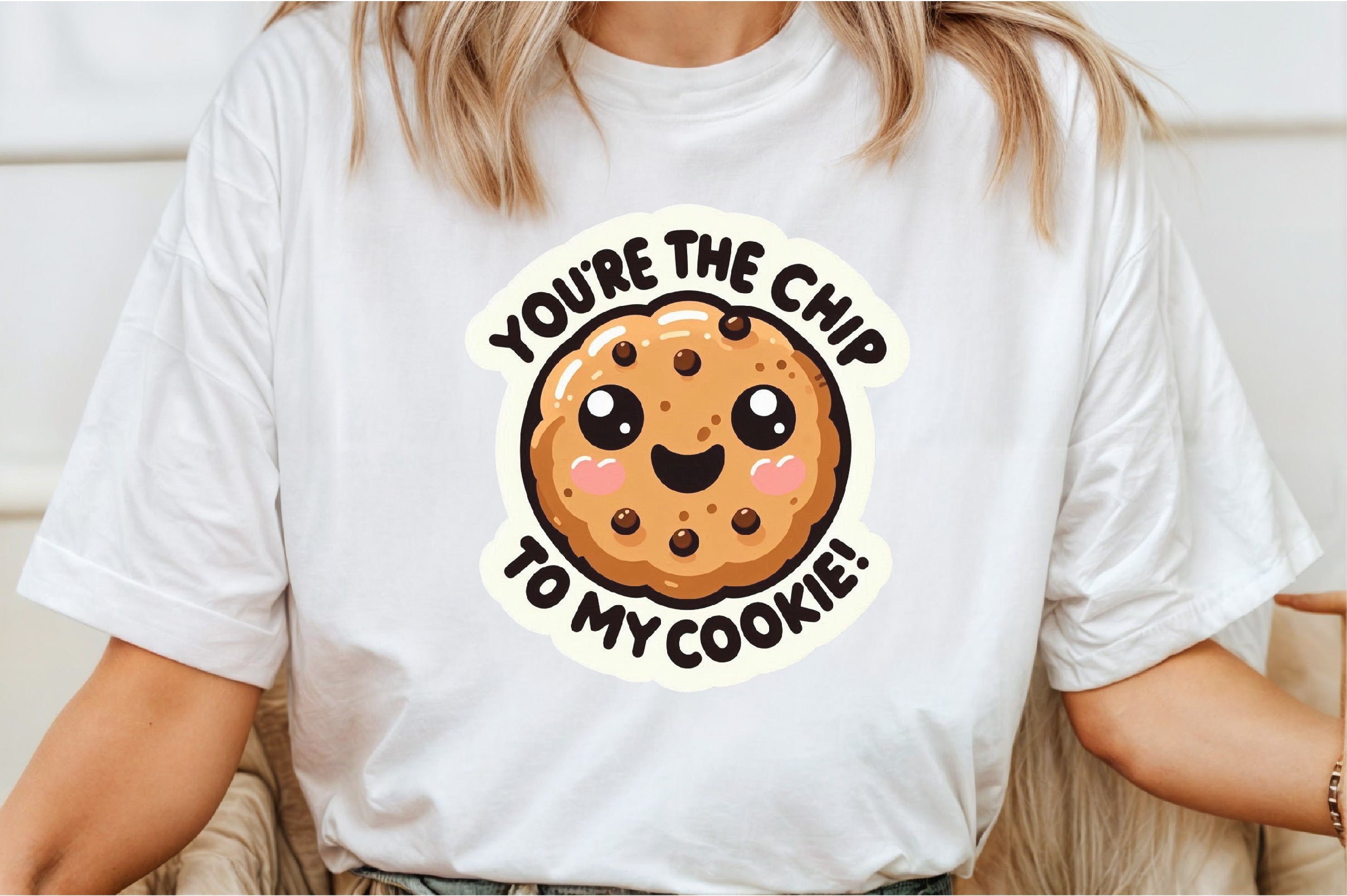 Funny 'You're the Chip to My Cookie' Sticker Clipart Bundle