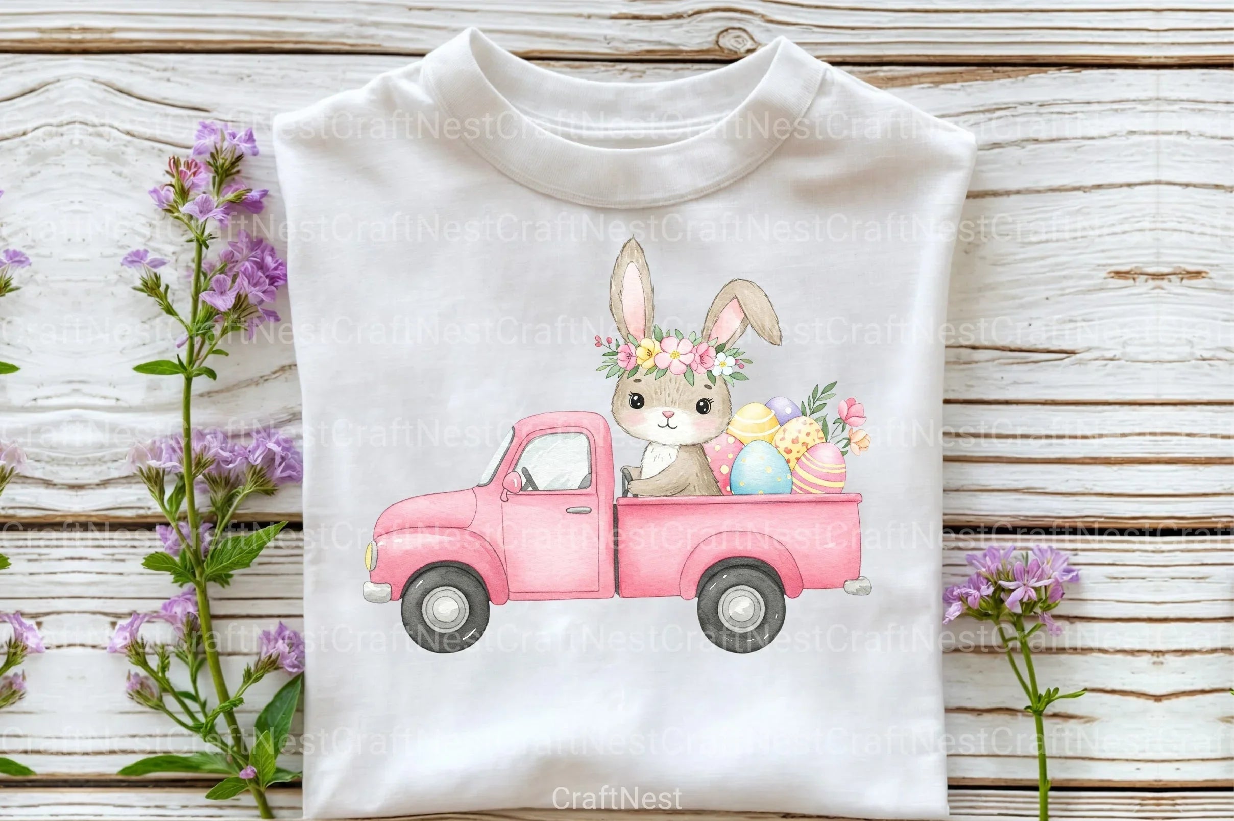 Cute Bunny Car Clipart Bundle 2 - CraftNest - Digital Crafting and Art