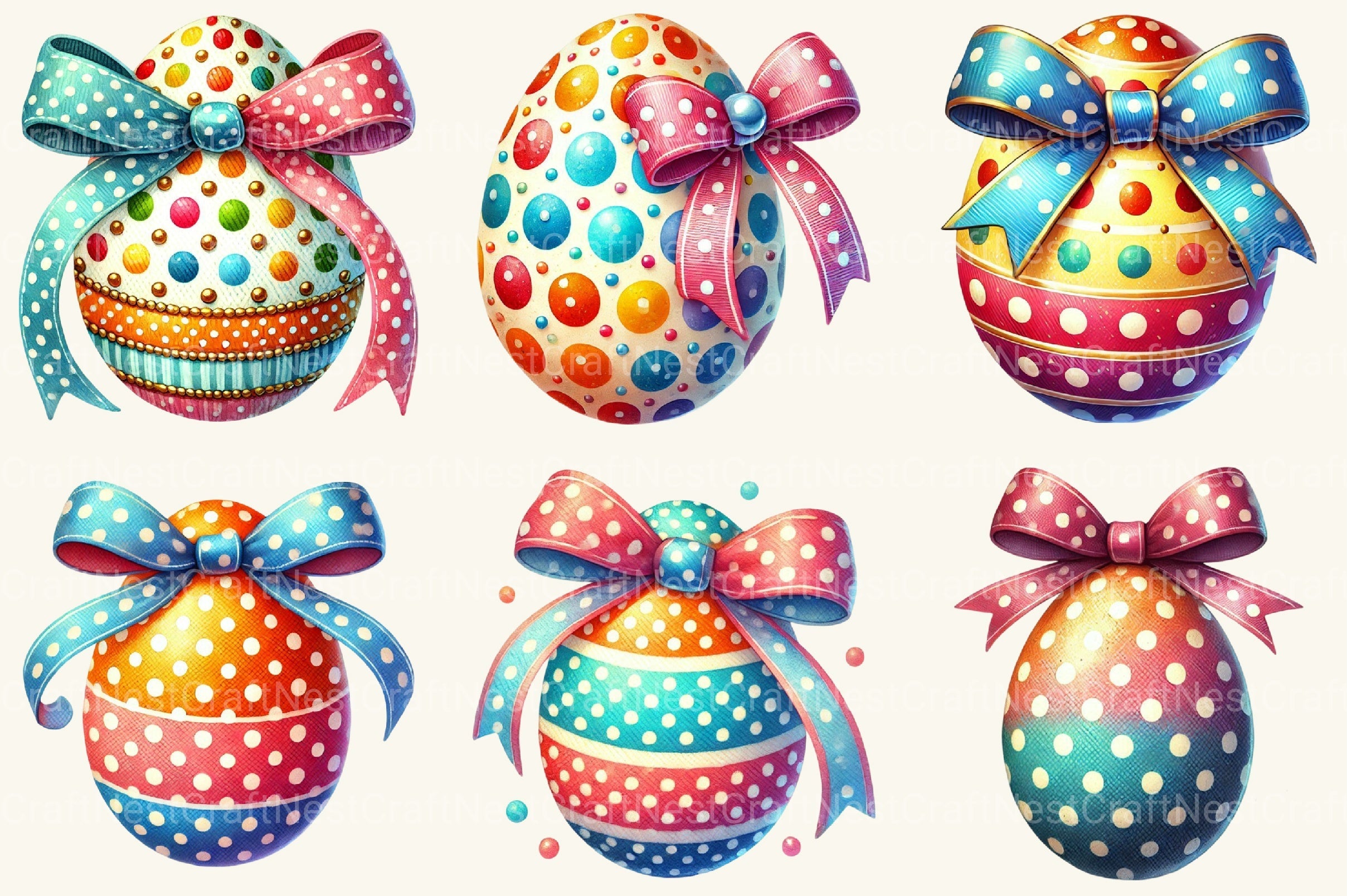 Easter Eggs Clipart Bundle 2