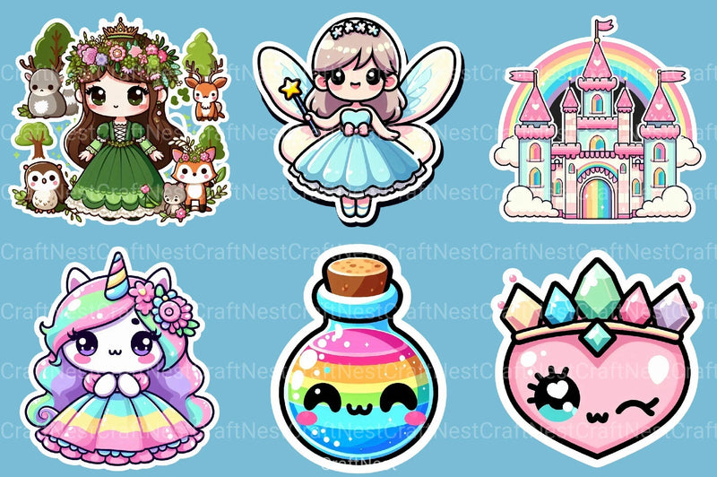 Princess Sticker Clipart Bundle - CraftNest - Digital Crafting and Art