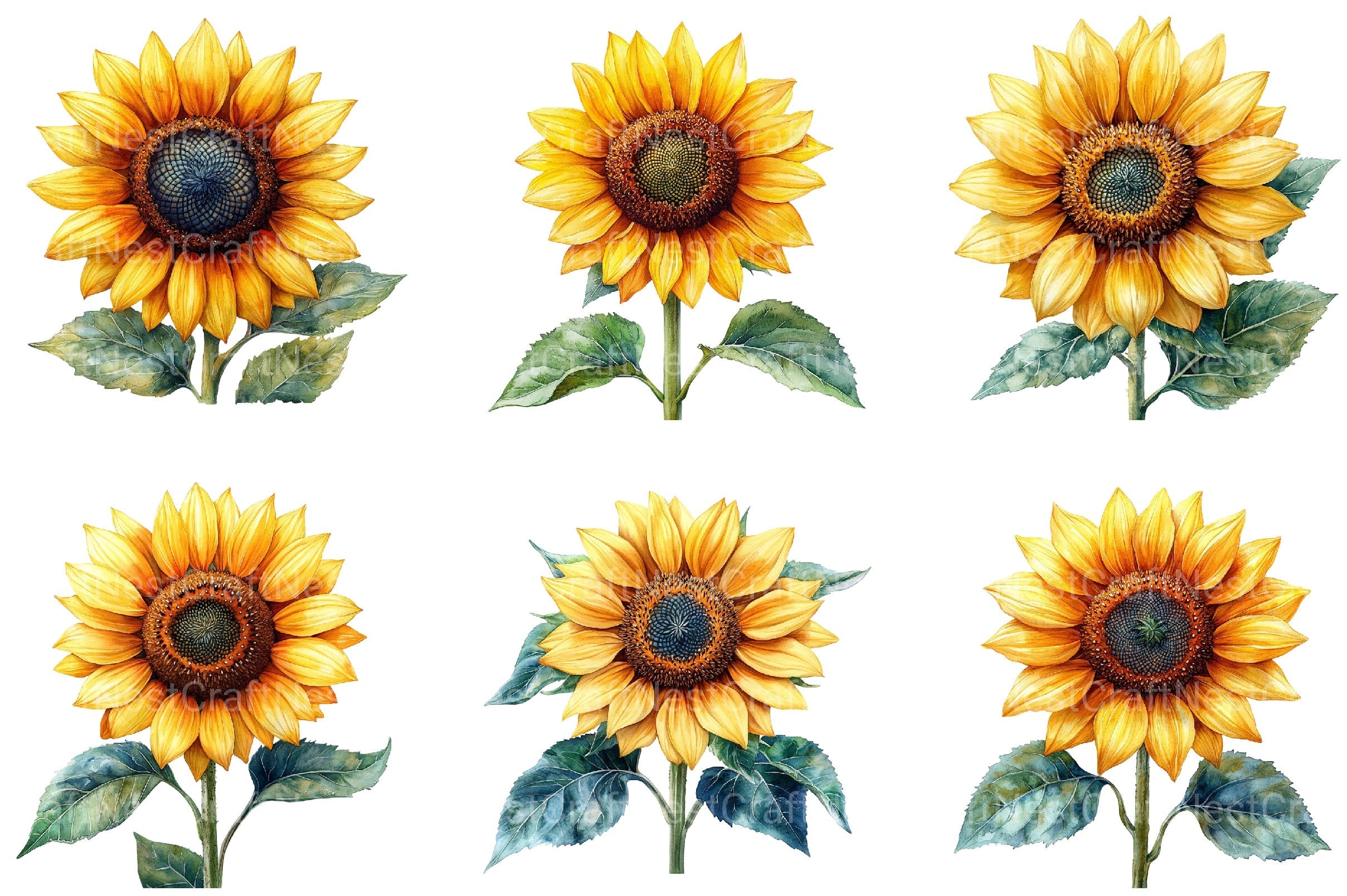 4th Of July Sunflower Clipart Bundle - CraftNest - Digital Crafting and Art